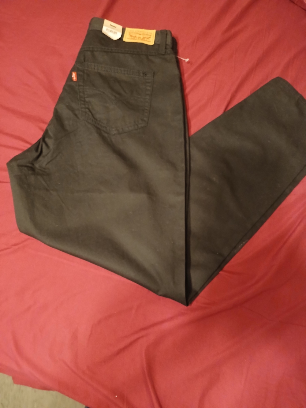 Levi's Black Straight Jeans with Red Tab